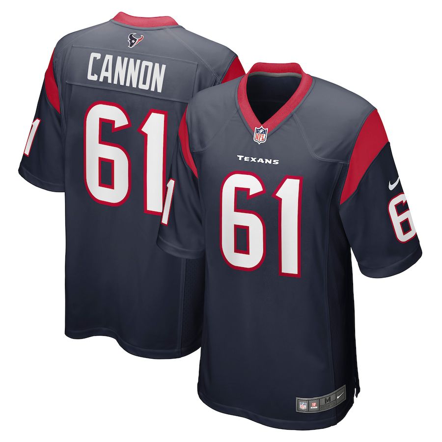 Men Houston Texans #61 Marcus Cannon Nike Navy Game NFL Jersey->houston texans->NFL Jersey